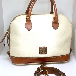 DOONEY & BOURKE PEBBLE LEATHER ZIP ZIP SATCHEL